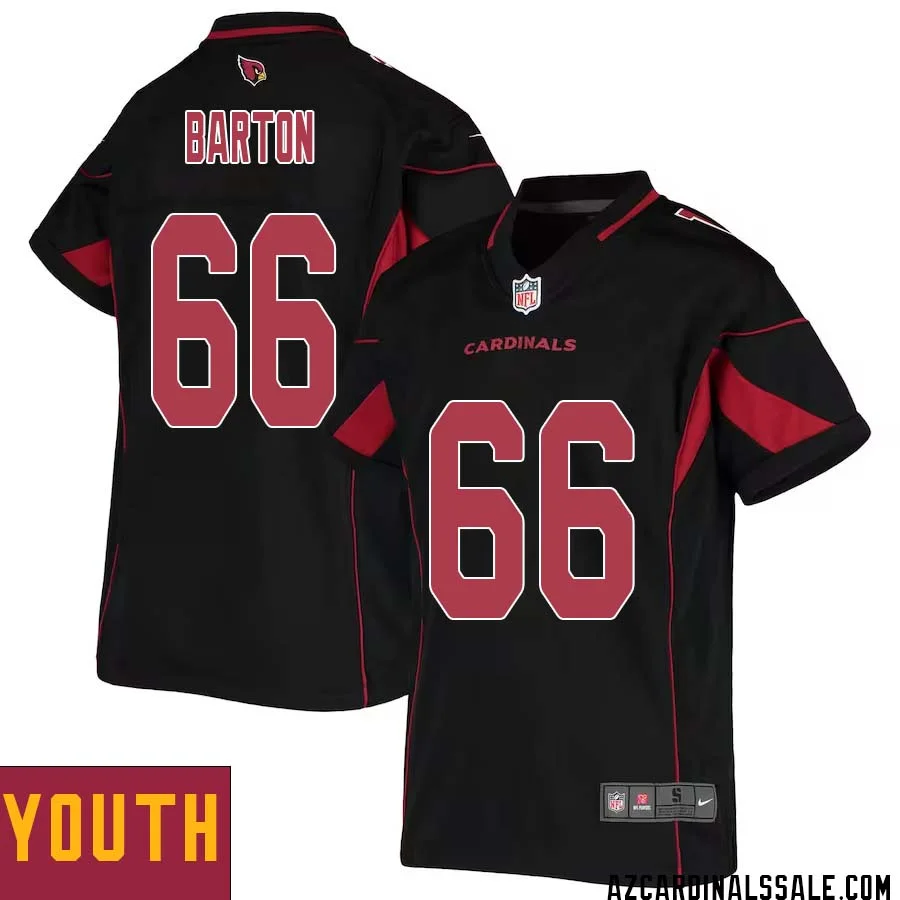 Jackson Barton No 66 Youth Black Arizona Cardinals Color Rush Vapor Limited Jersey