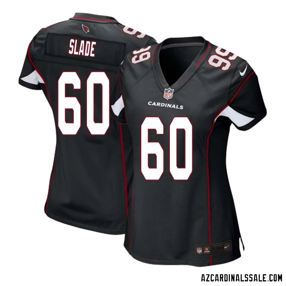 Jacob Slade No 60 Arizona Cardinals Black Alternate Game Jersey Cardinal for Women