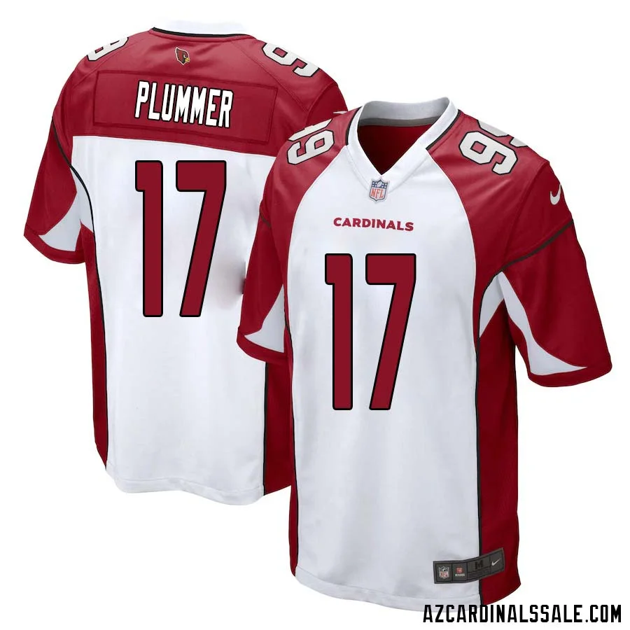 Jake Plummer No 17 Arizona Cardinals Away Game Jersey Cardinal for Men 1