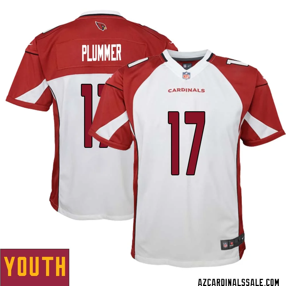 Jake Plummer No 17 Arizona Cardinals Away Game Jersey Cardinal for Youth