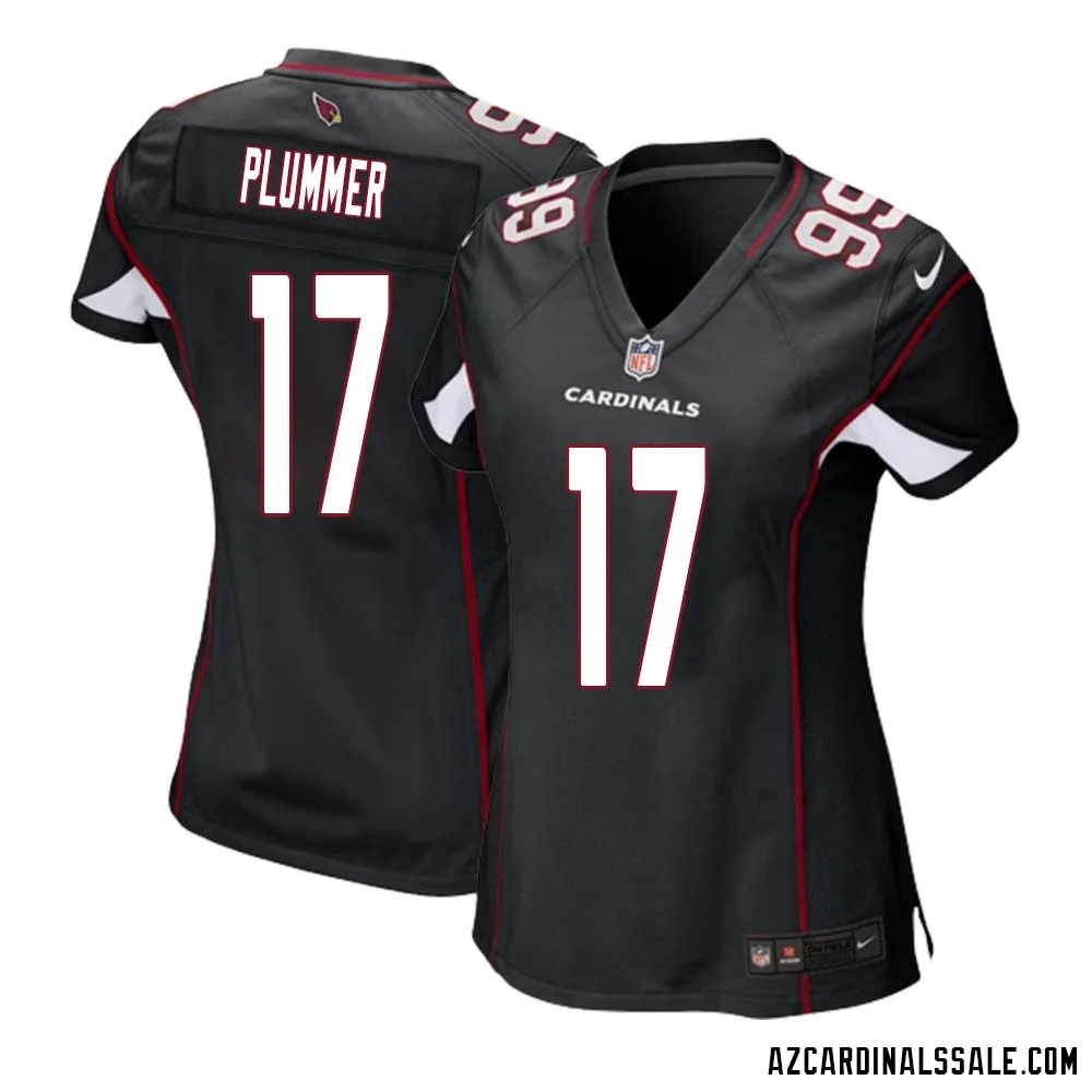 Jake Plummer No 17 Arizona Cardinals Black Alternate Game Jersey Cardinal for Women