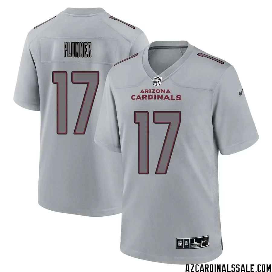 Jake Plummer No 17 Men Arizona Cardinals Gray Atmosphere Fashion Game Jersey 1