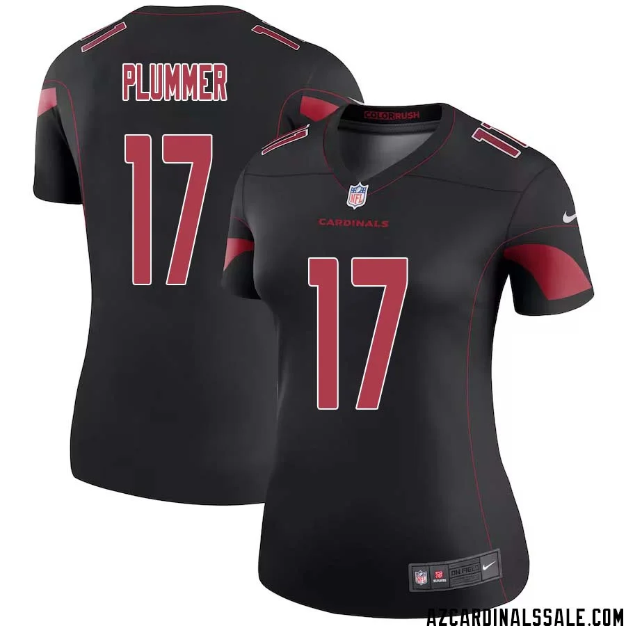 Jake Plummer No 17 Women Black Arizona Cardinals Color Rush Vapor Limited Jersey 1
