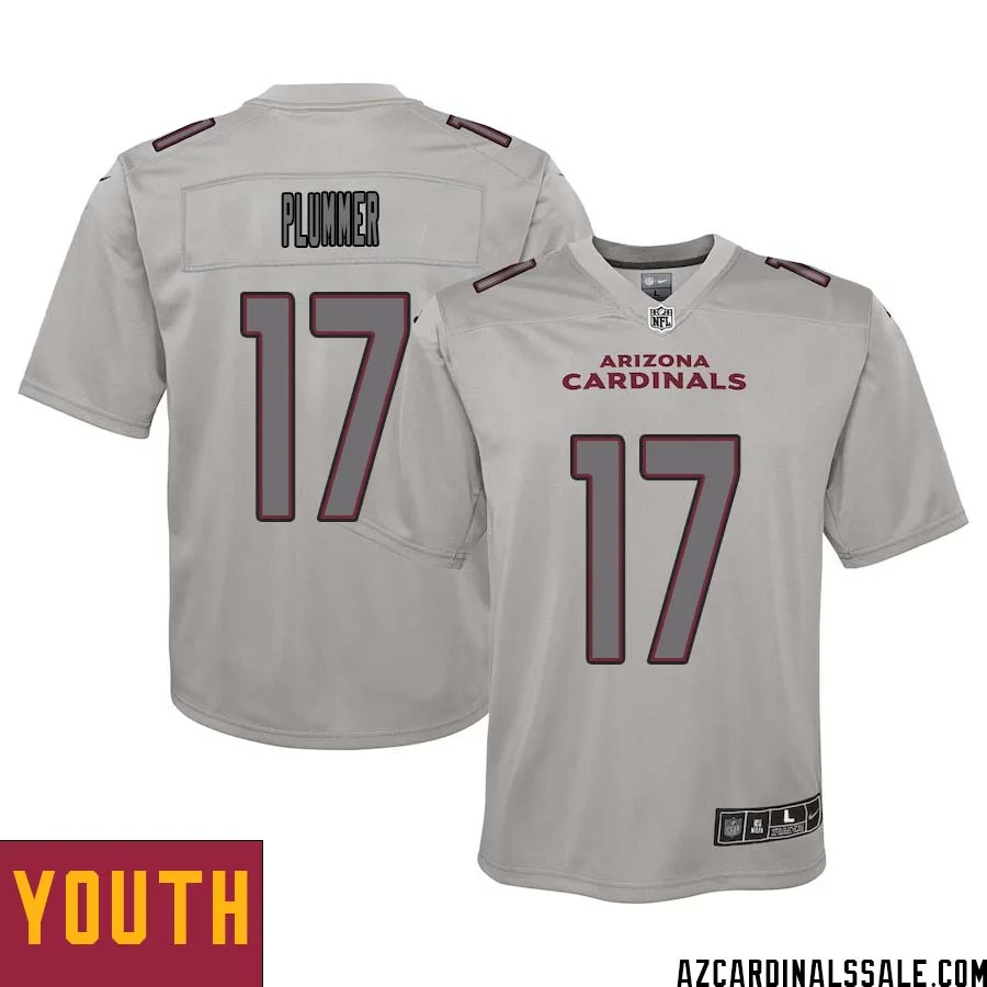 Jake Plummer No 17 Youth Arizona Cardinals Gray Atmosphere Fashion Game Jersey