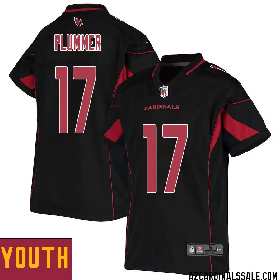 Jake Plummer No 17 Youth Black Arizona Cardinals Color Rush Vapor Limited Jersey 1