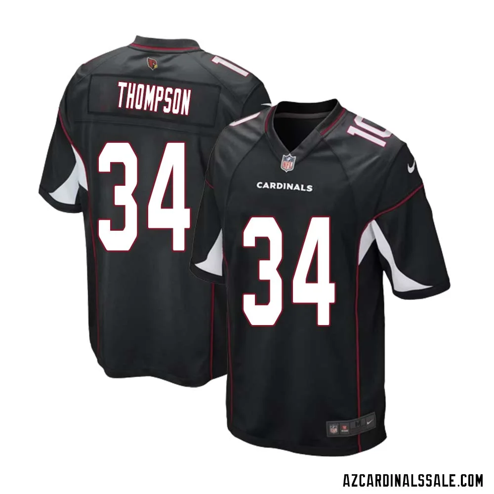 Jalen Thompson No 34 Arizona Cardinals Black Alternate Game Jersey Cardinal for Men