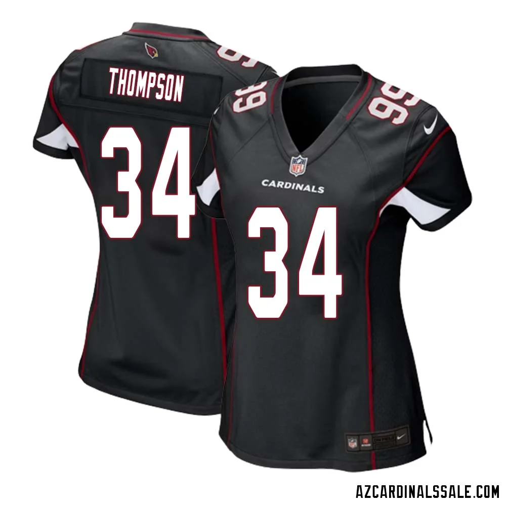 Jalen Thompson No 34 Arizona Cardinals Black Alternate Game Jersey Cardinal for Women 1
