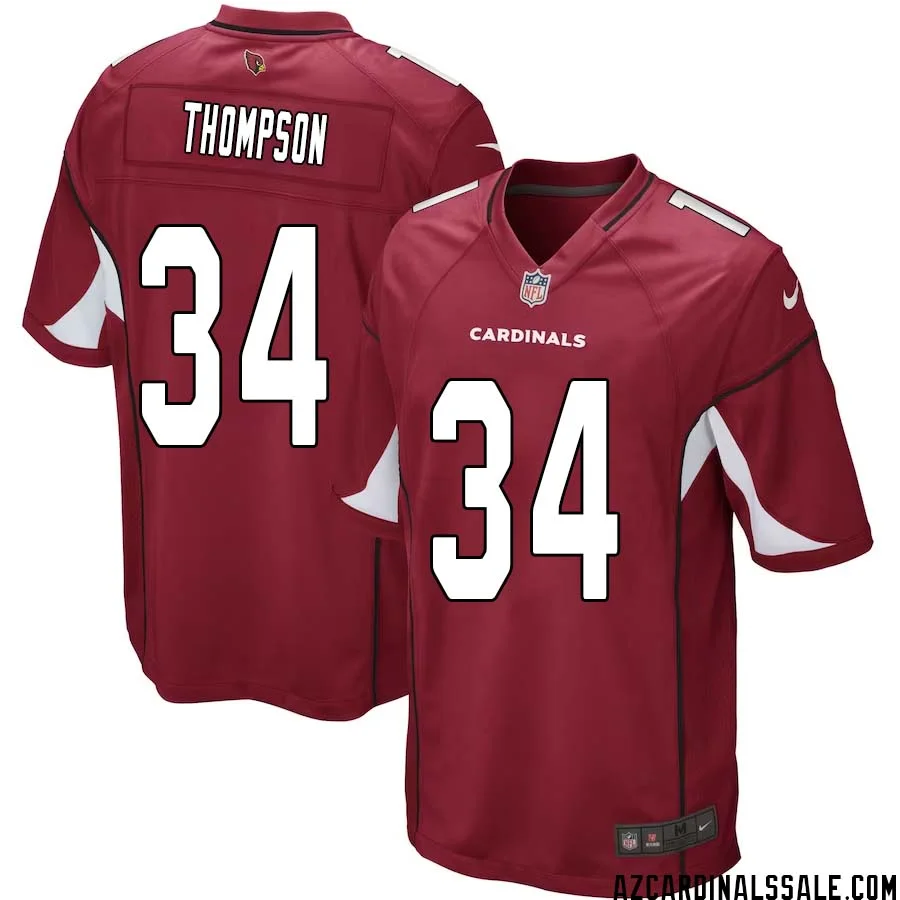 Jalen Thompson No 34 Arizona Cardinals Home Game Jersey Cardinal for Men 1