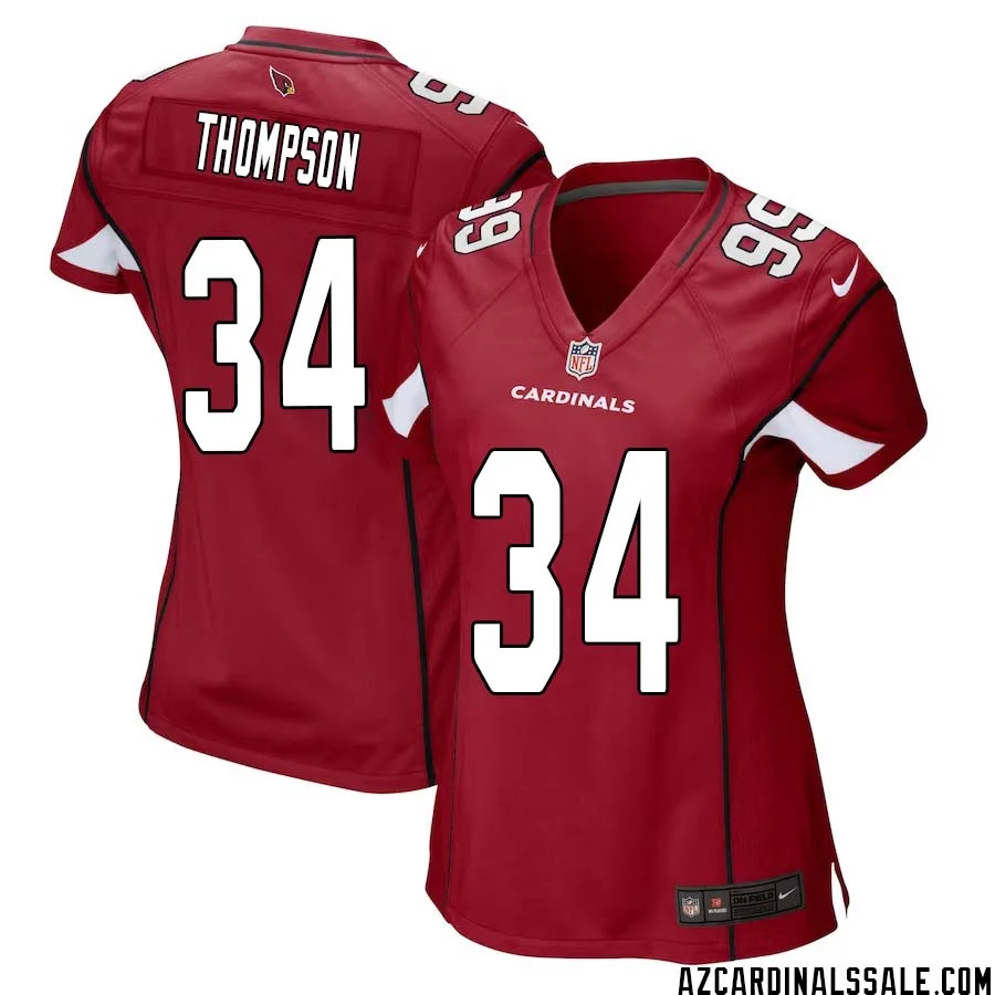 Jalen Thompson No 34 Arizona Cardinals Home Game Jersey Cardinal for Women