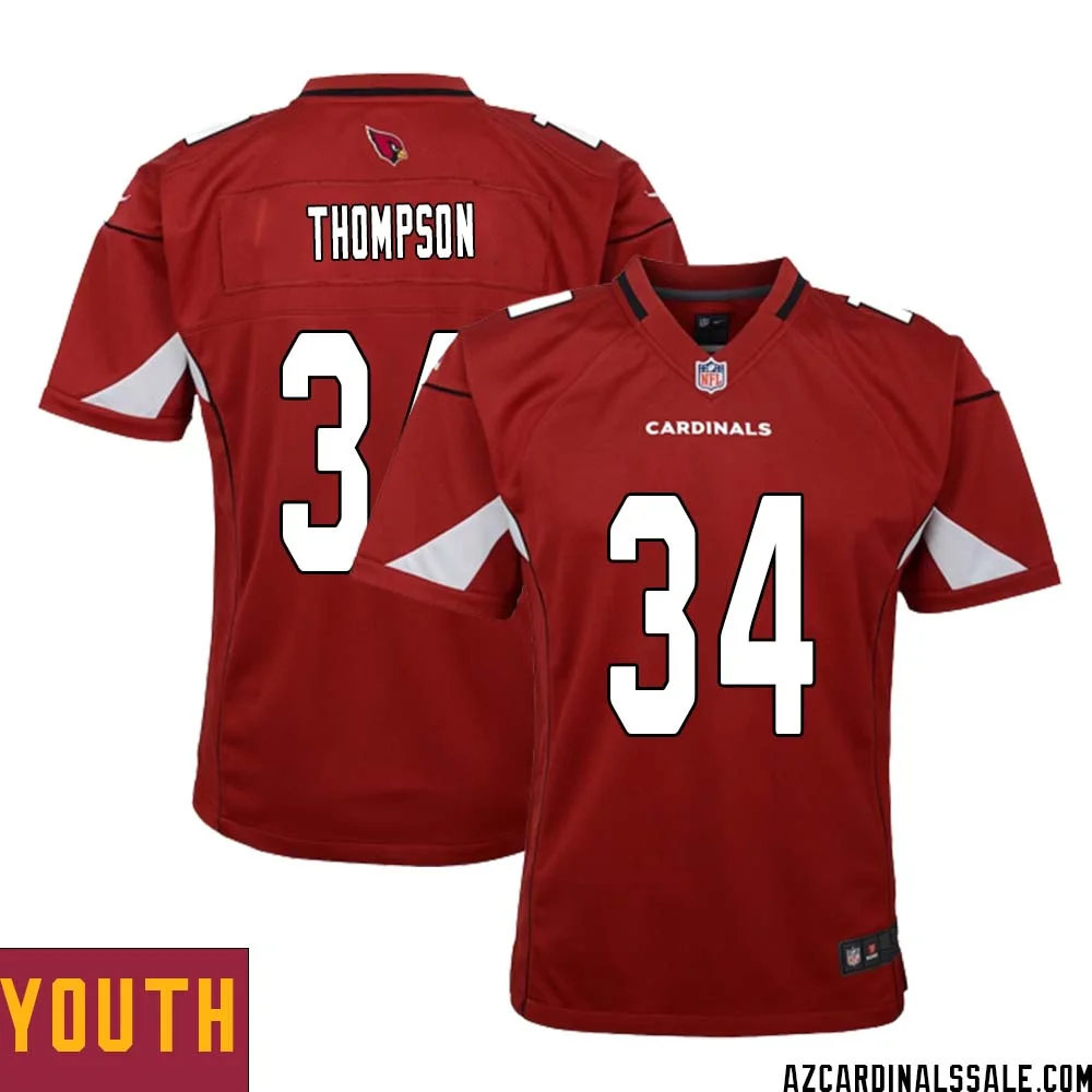 Jalen Thompson No 34 Arizona Cardinals Home Game Jersey Cardinal for Youth 1