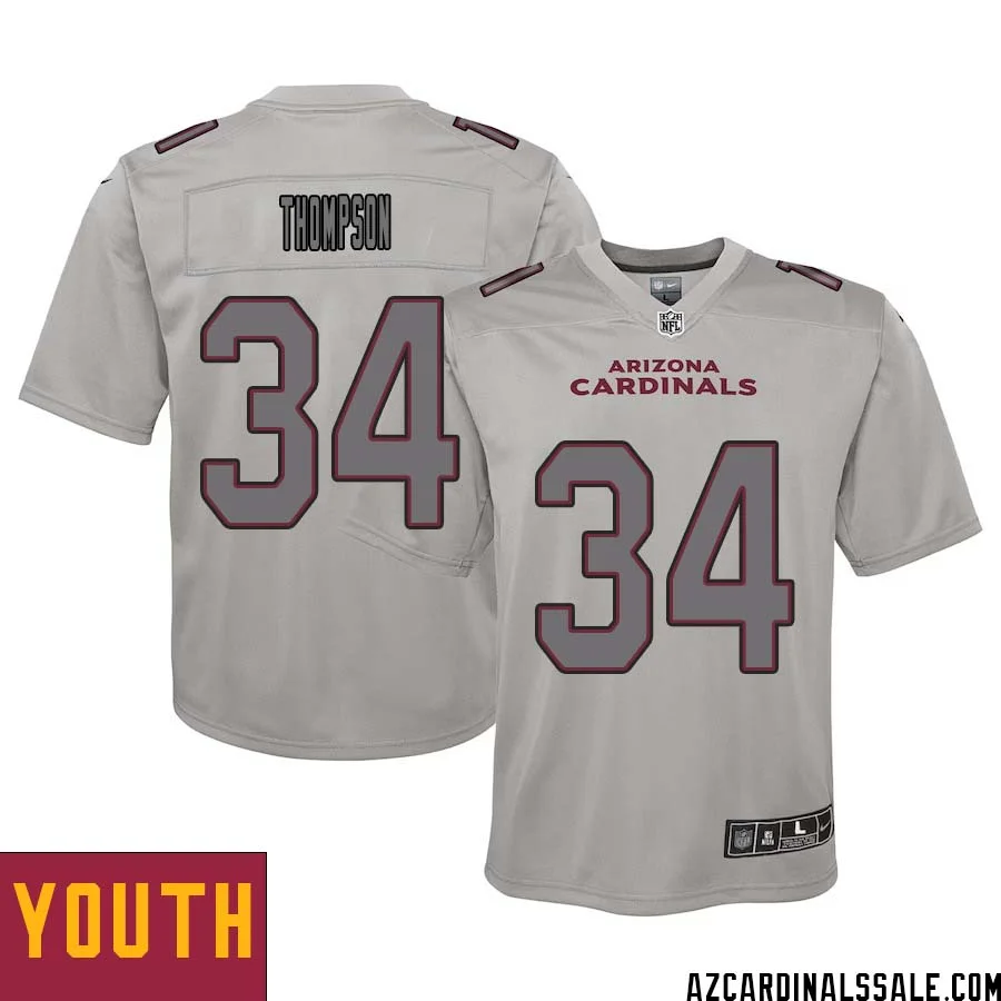 Jalen Thompson No 34 Youth Arizona Cardinals Gray Atmosphere Fashion Game Jersey