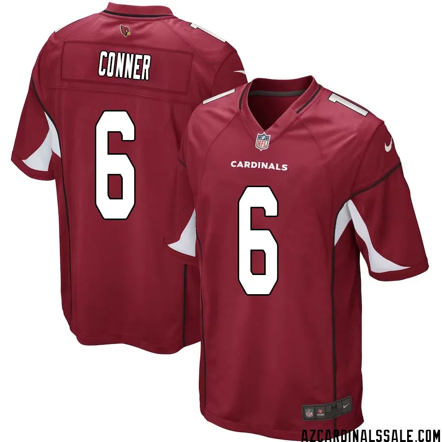 James Conner No 6 Arizona Cardinals Home Game Jersey Cardinal for Men