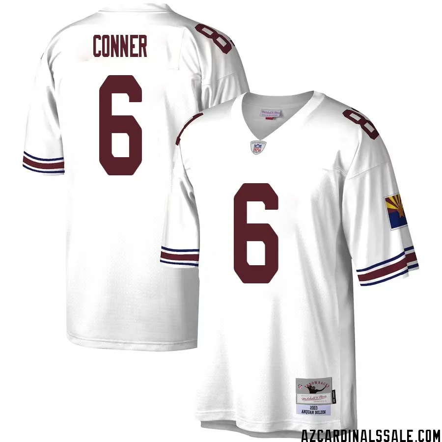 James Conner No 6 Men Mitchell Ness White Arizona Cardinals Legacy Replica Jersey 1