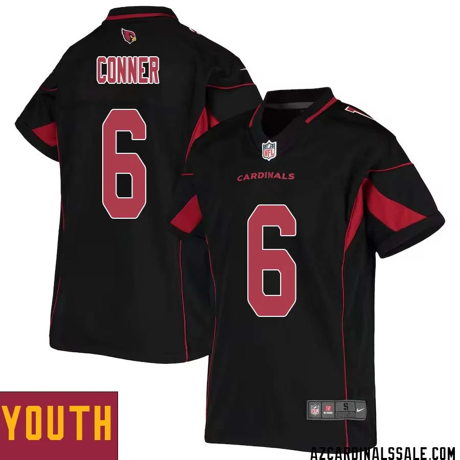 James Conner No 6 Youth Black Arizona Cardinals Color Rush Vapor Limited Jersey