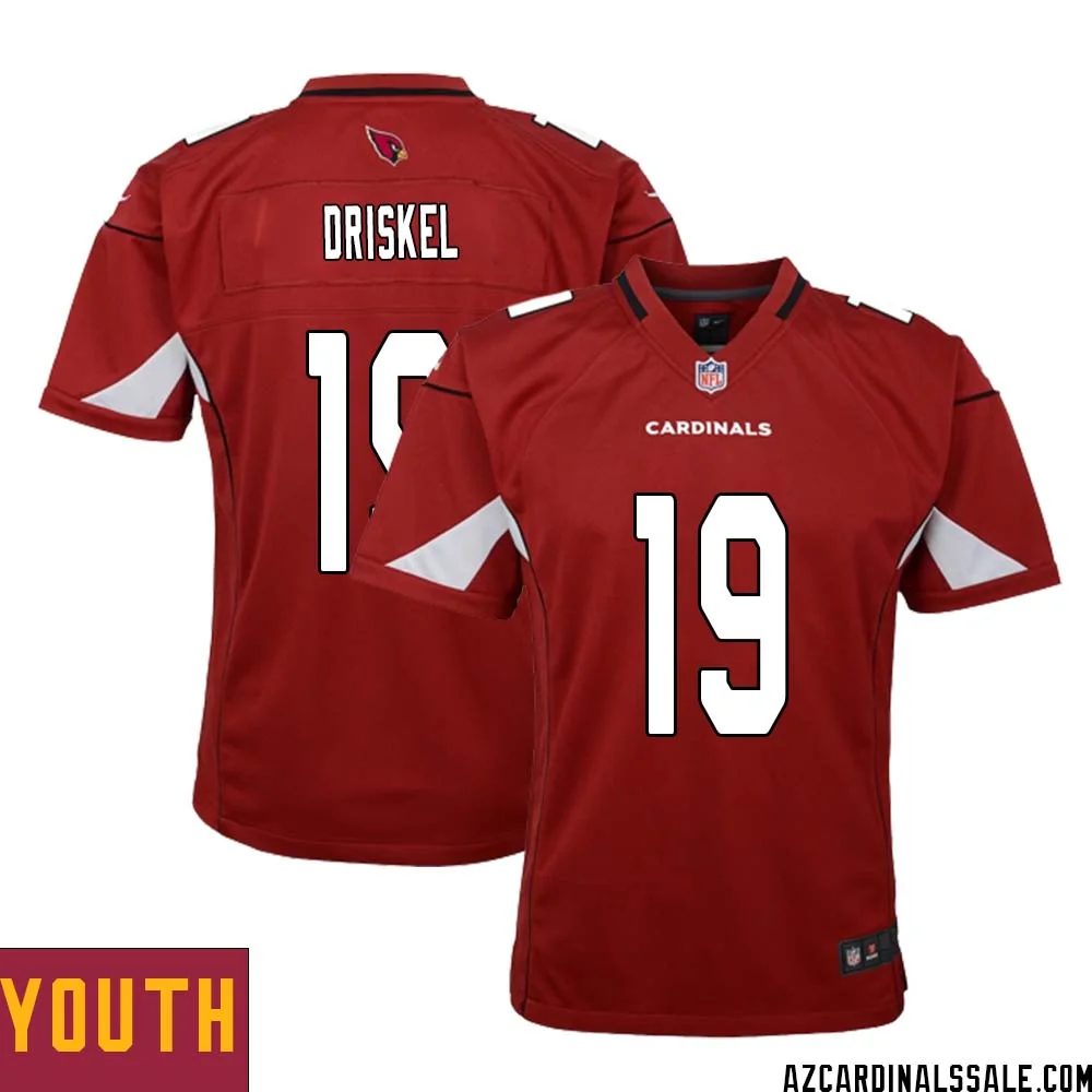Jeff Driskel No 19 Arizona Cardinals Home Game Jersey Cardinal for Youth