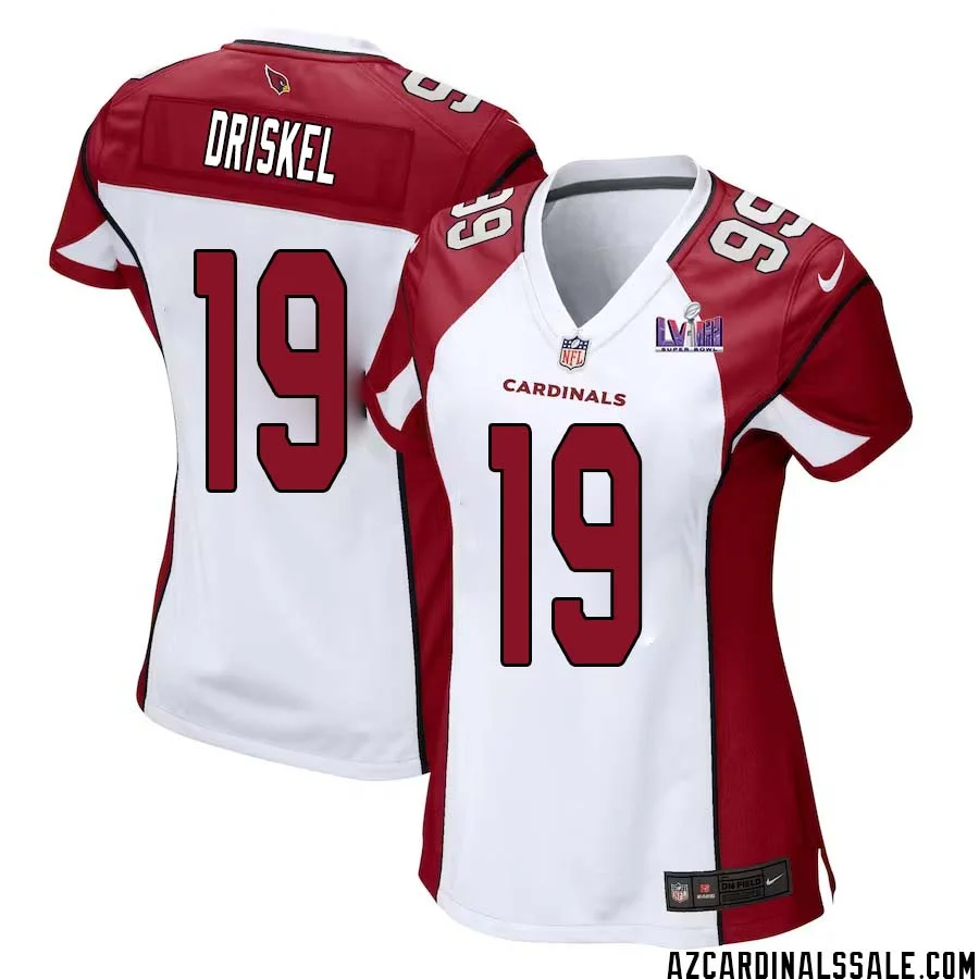 Jeff Driskel No 19 Arizona Cardinals Super Bowl LVIII Away Game Jersey Cardinal for Women 1