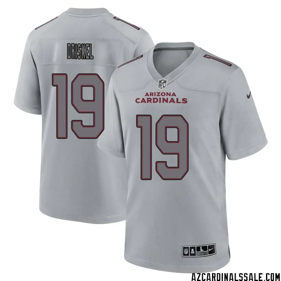 Jeff Driskel No 19 Men Arizona Cardinals Gray Atmosphere Fashion Game Jersey 1