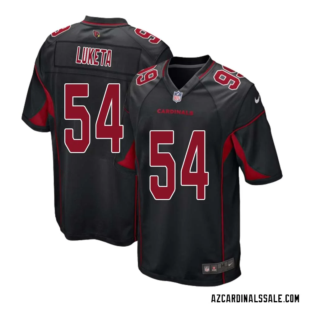 Jesse Luketa No 54 Arizona Cardinals Alternate Game Jersey Cardinal for Men 1
