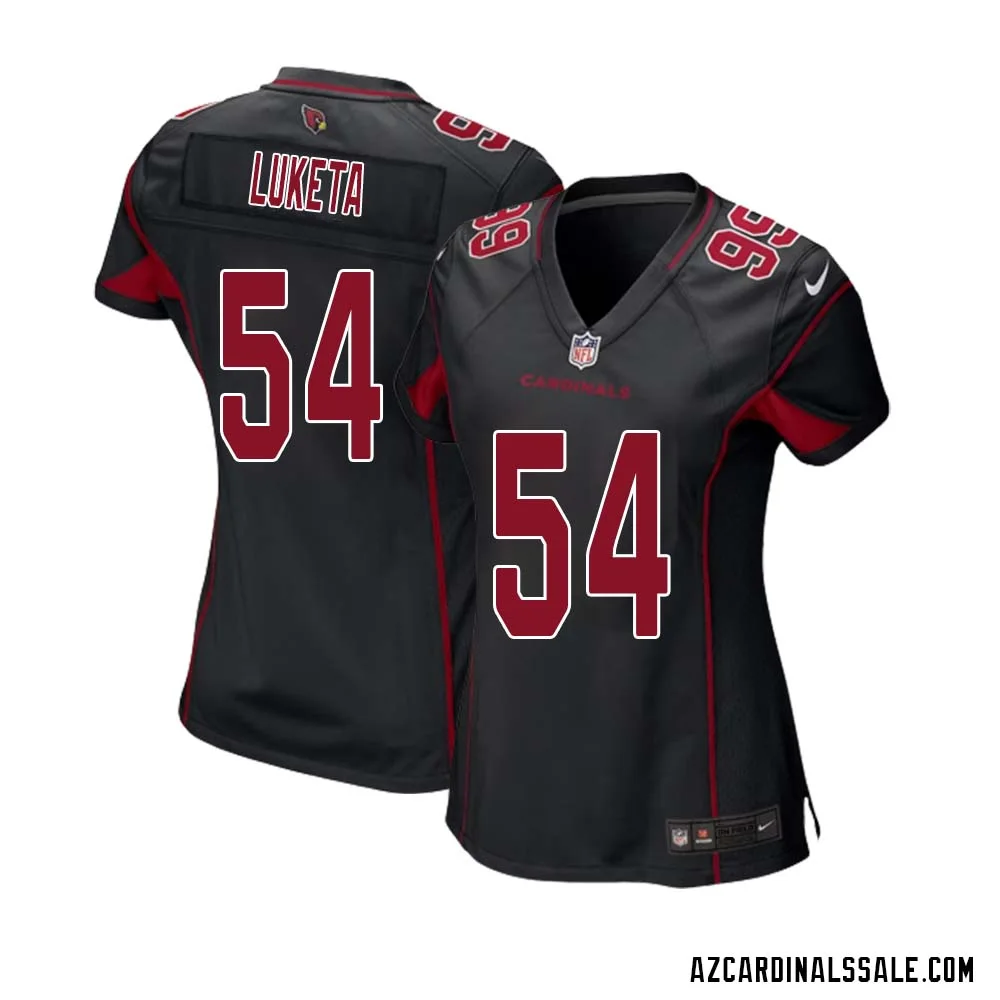 Jesse Luketa No 54 Arizona Cardinals Alternate Game Jersey Cardinal for Women