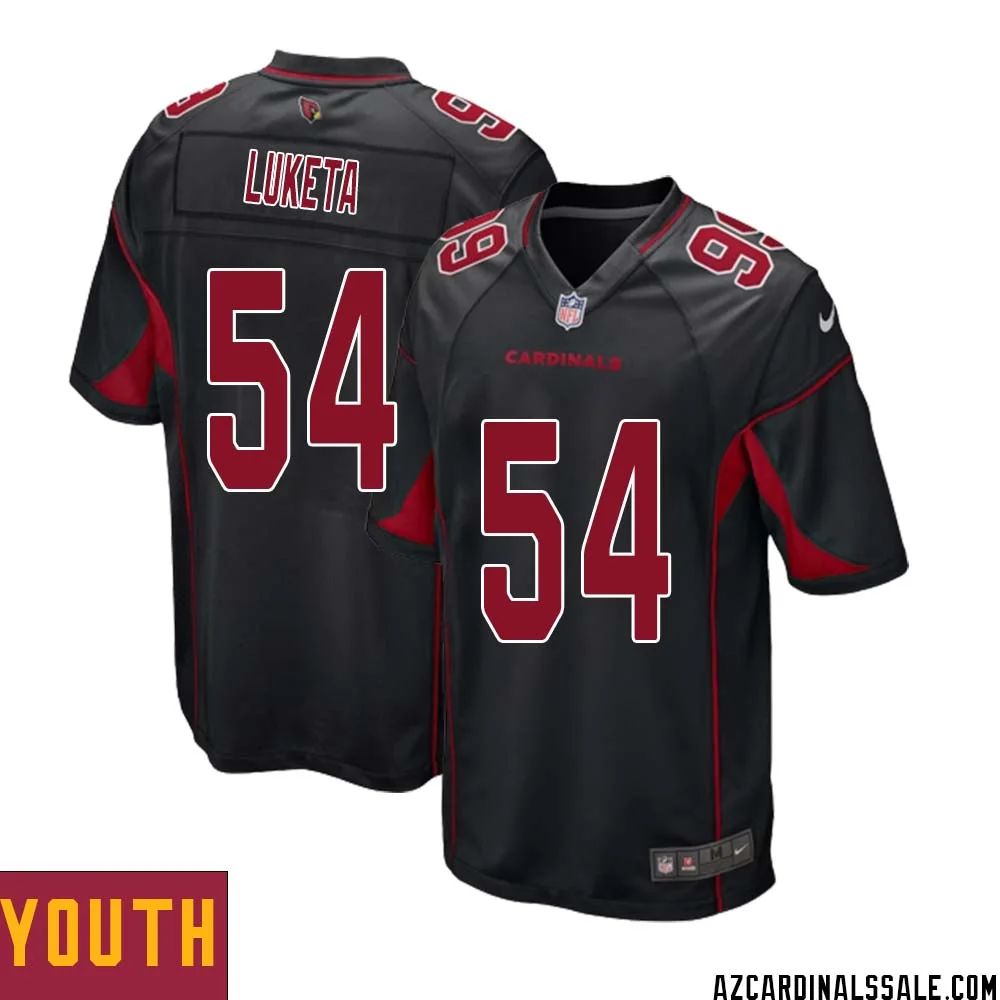 Jesse Luketa No 54 Arizona Cardinals Alternate Game Jersey Cardinal for Youth