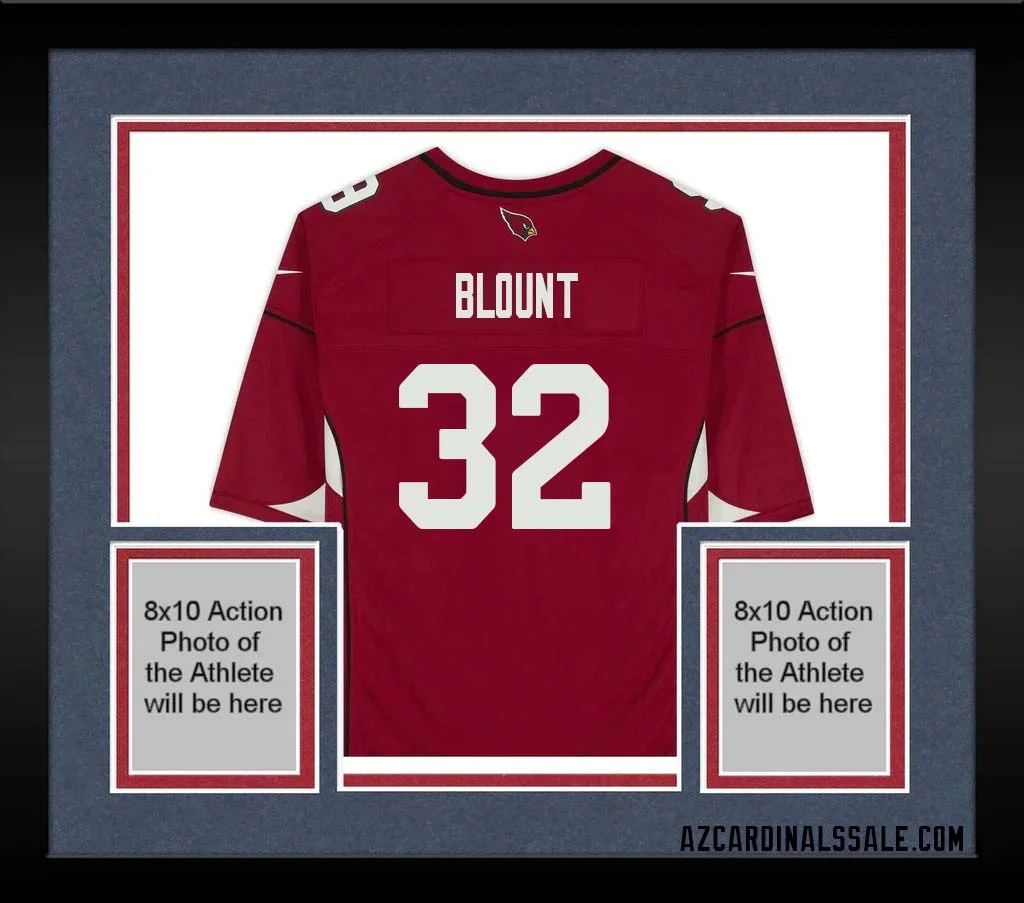 Joey Blount No 32 Arizona Cardinals Autographed Red Game Jersey