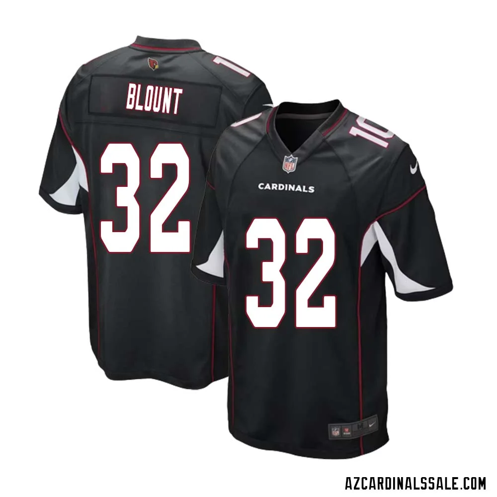 Joey Blount No 32 Arizona Cardinals Black Alternate Game Jersey Cardinal for Men 1