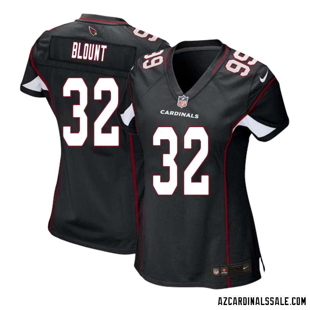 Joey Blount No 32 Arizona Cardinals Black Alternate Game Jersey Cardinal for Women 1