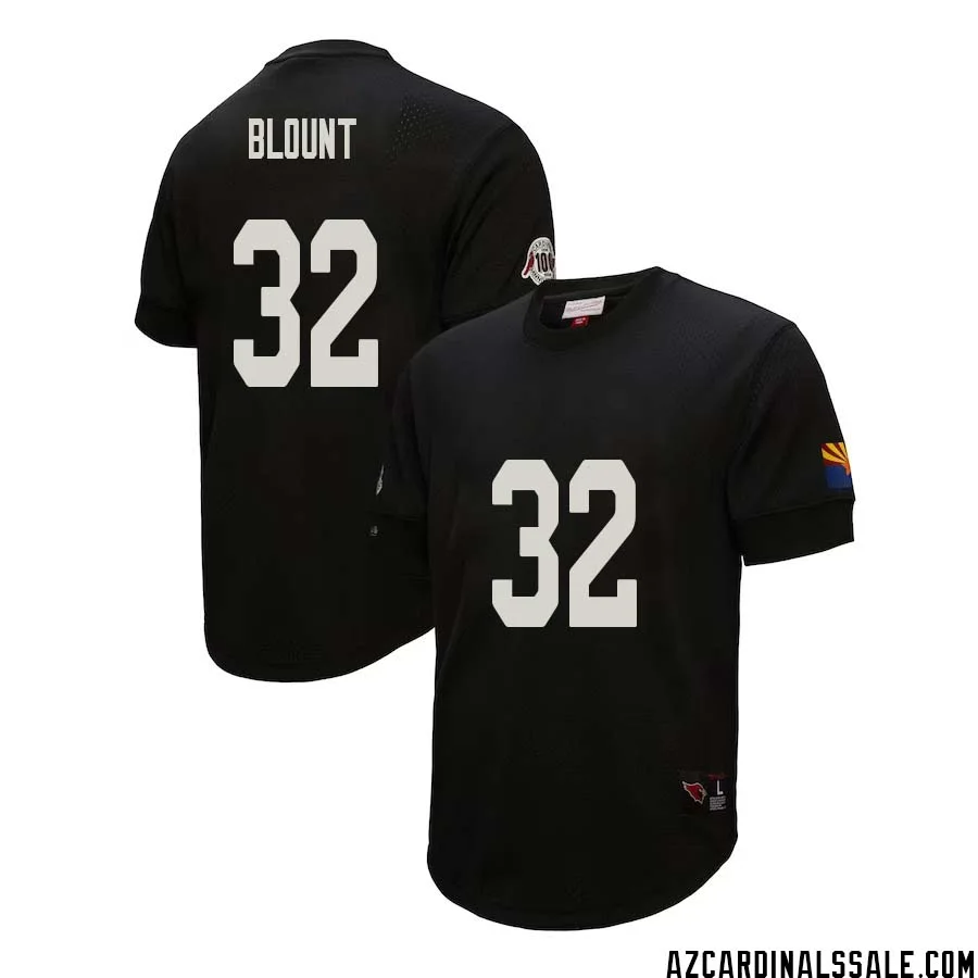 Joey Blount No 32 Arizona Cardinals Mitchell Ness Retired Player Name Number Mesh Top Black