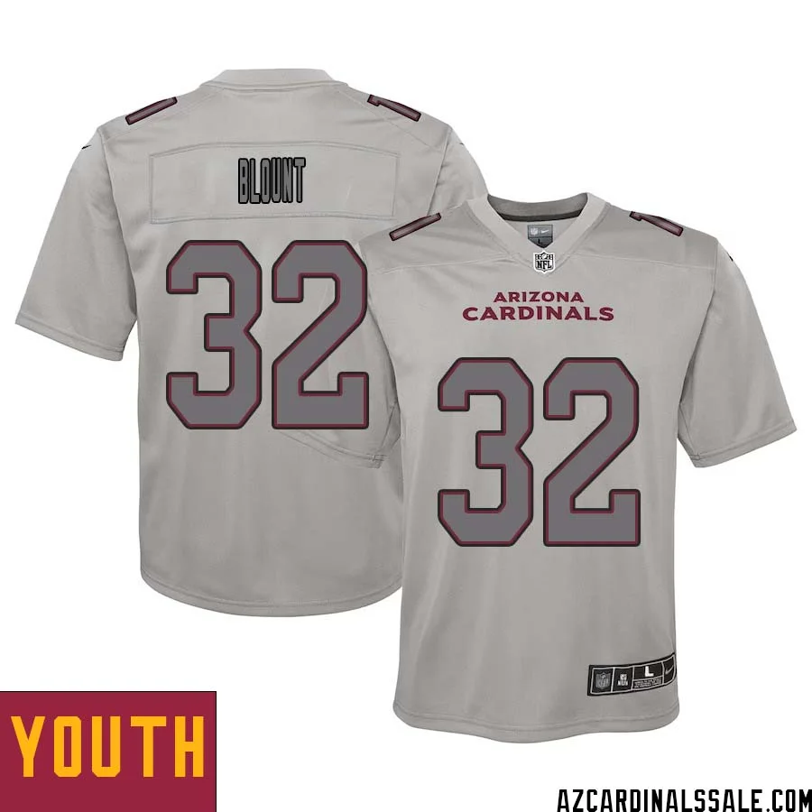 Joey Blount No 32 Youth Arizona Cardinals Gray Atmosphere Fashion Game Jersey