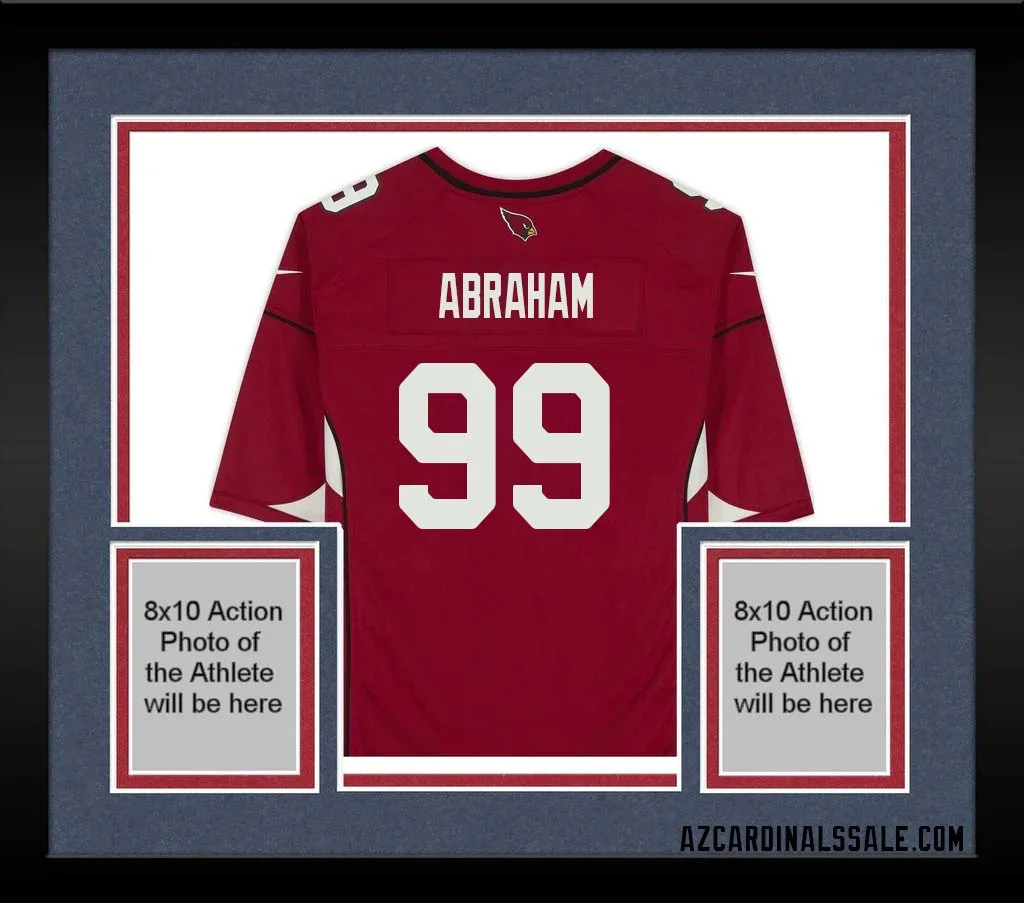 John Abraham No 99 Arizona Cardinals Autographed Red Game Jersey