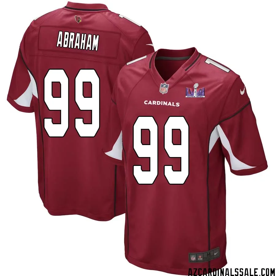 John Abraham No 99 Arizona Cardinals Super Bowl LVIII Home Game Jersey Cardinal for Men 1