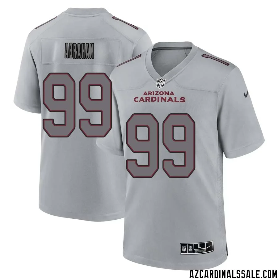 John Abraham No 99 Men Arizona Cardinals Gray Atmosphere Fashion Game Jersey 1