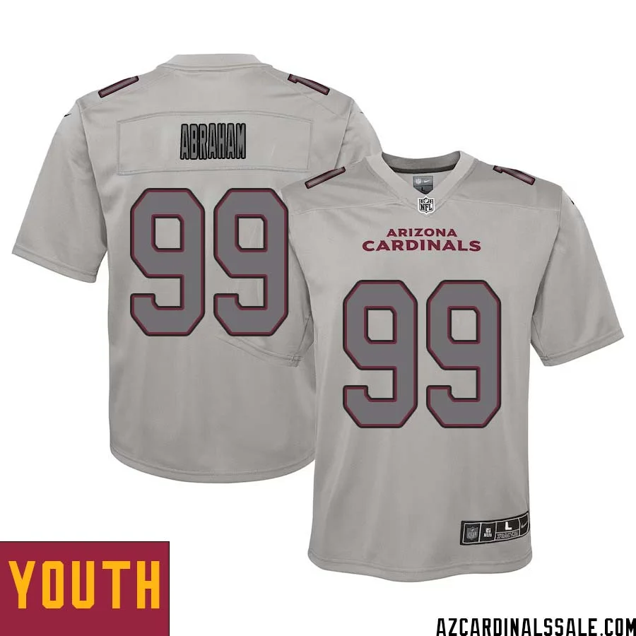 John Abraham No 99 Youth Arizona Cardinals Gray Atmosphere Fashion Game Jersey 1