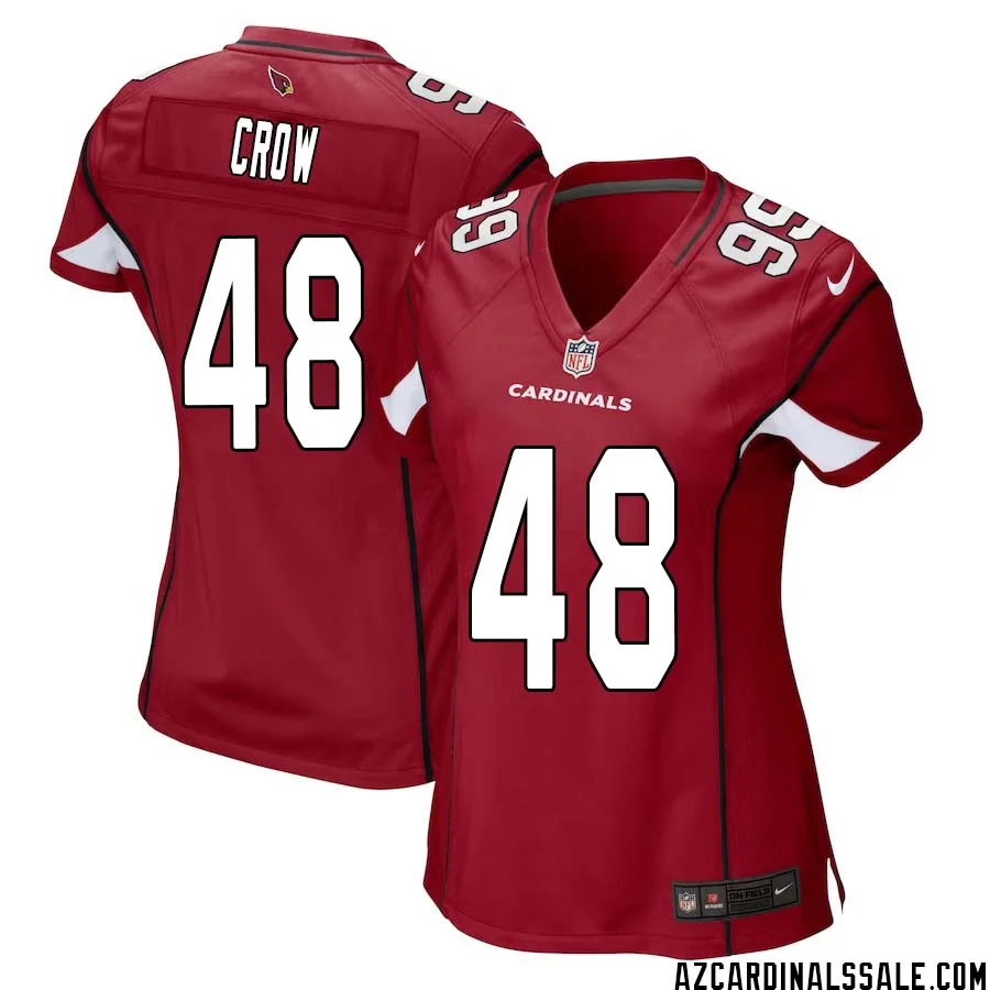 John David Crow No 48 Arizona Cardinals Home Game Jersey Cardinal for Women 1