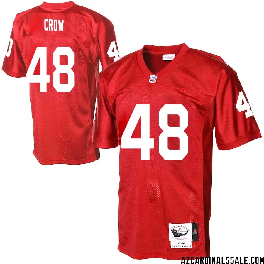 John David Crow No 48 Men Arizona Cardinals Mitchell Ness Cardinal Authentic Throwback Jersey