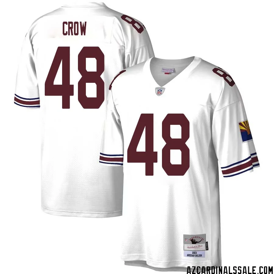 John David Crow No 48 Men Mitchell Ness White Arizona Cardinals Legacy Replica Jersey