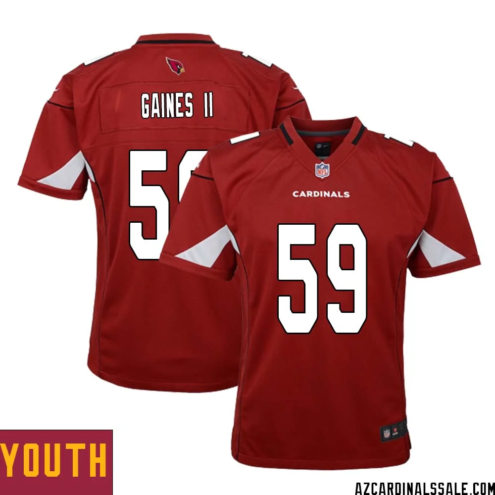 Jon Gaines II No 59 Arizona Cardinals Home Game Jersey Cardinal for Youth