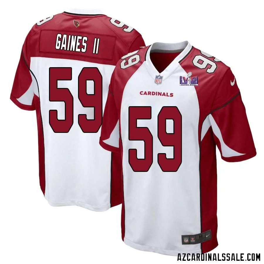 Jon Gaines II No 59 Arizona Cardinals Super Bowl LVIII Away Game Jersey Cardinal for Men 1