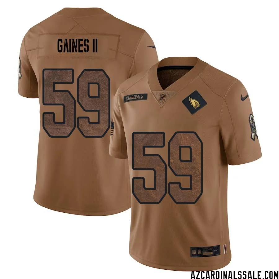 Jon Gaines II No 59 Men Brown Arizona Cardinals 2023 Salute To Service Retired Player Limited Jersey 1