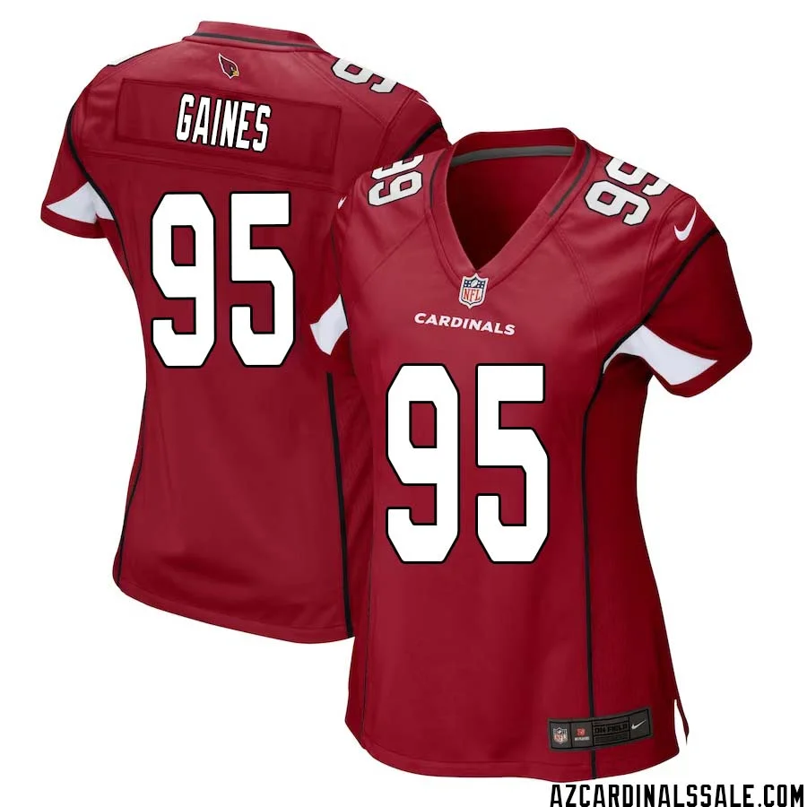 Jon Gaines No 95 Arizona Cardinals Home Game Jersey Cardinal for Women 1