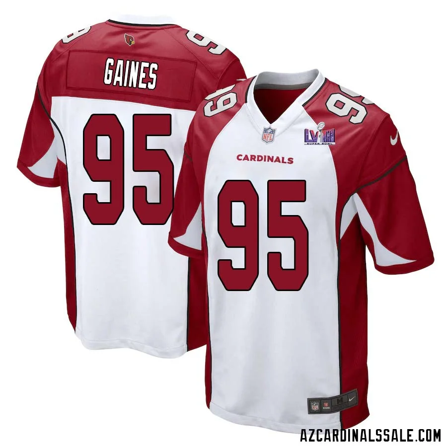 Jon Gaines No 95 Arizona Cardinals Super Bowl LVIII Away Game Jersey Cardinal for Men
