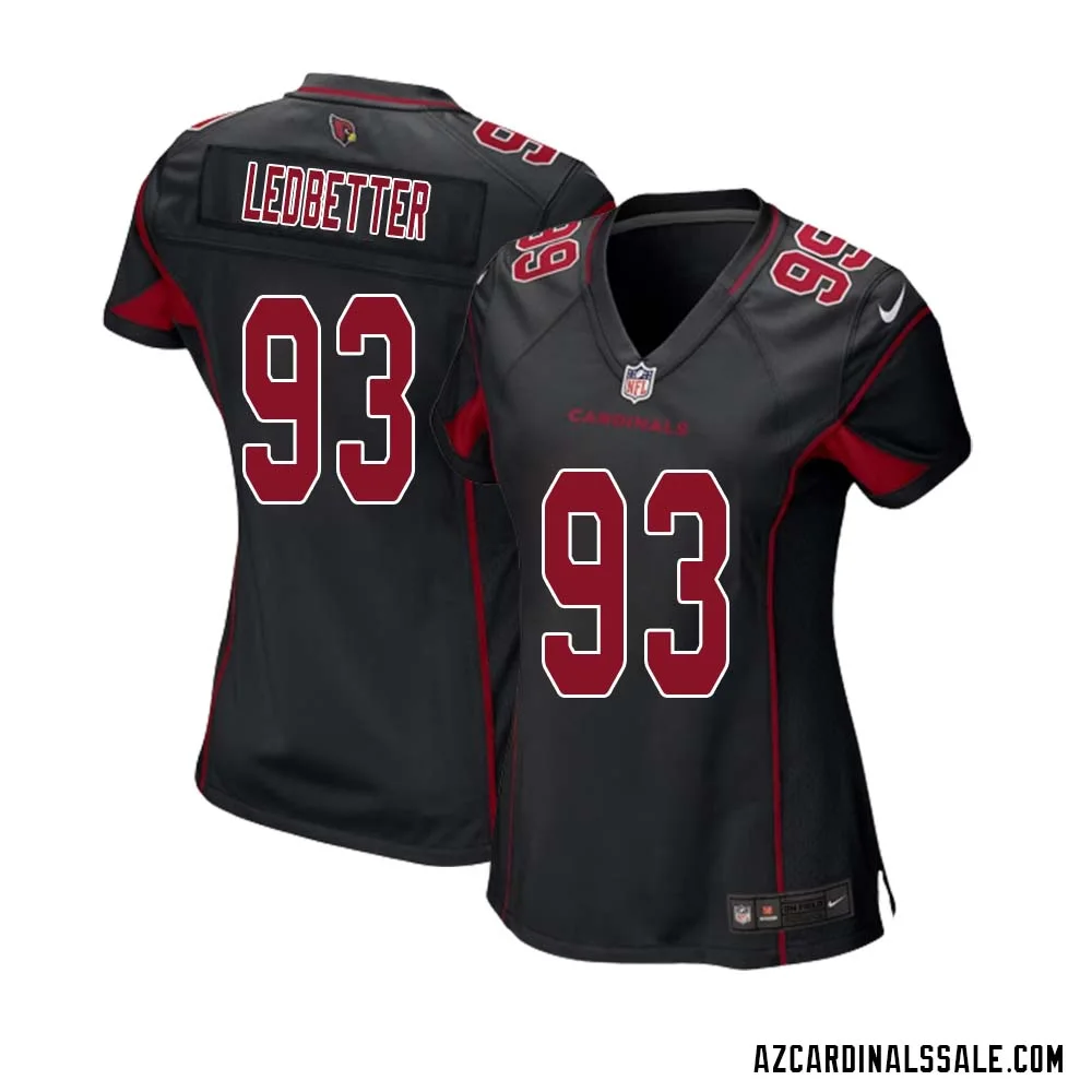 Jonathan Ledbetter No 93 Arizona Cardinals Alternate Game Jersey Cardinal for Women