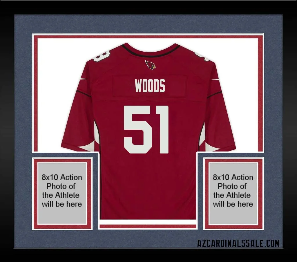 Josh Woods No 51 Arizona Cardinals Autographed Red Game Jersey 1