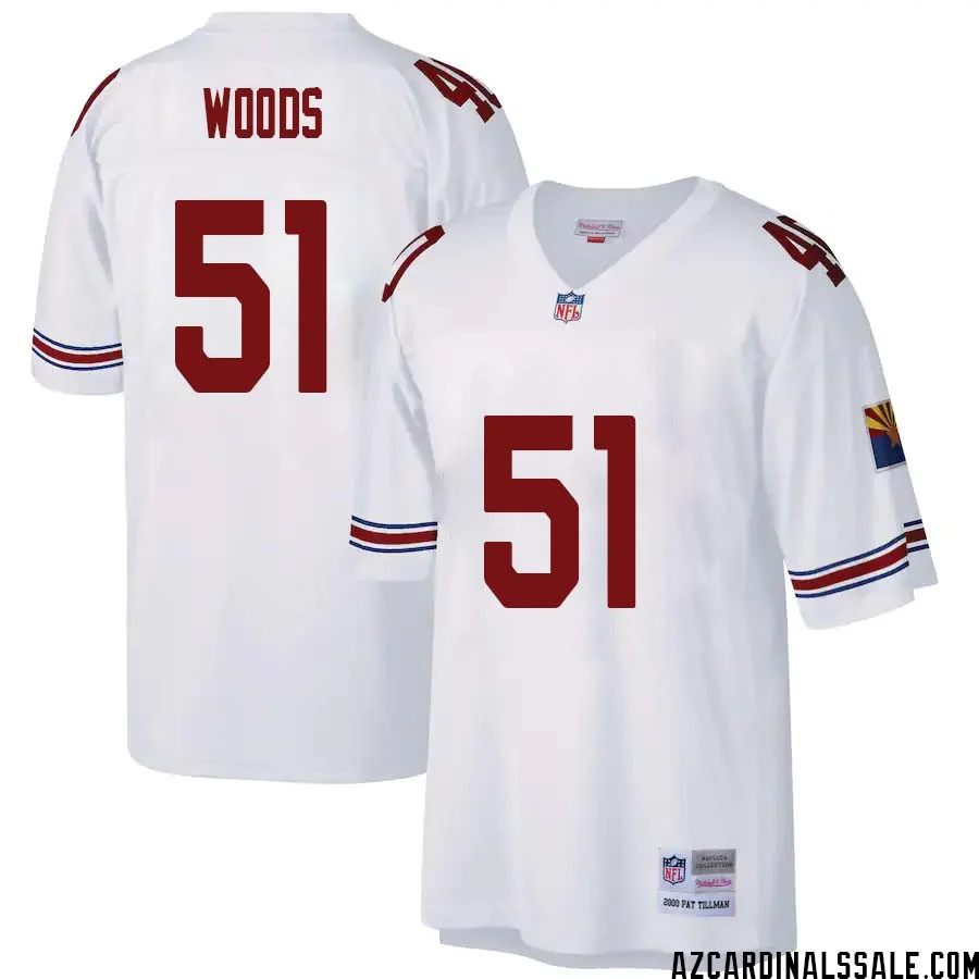 Josh Woods No 51 Arizona Cardinals Mitchell Ness Big Tall 2000 Retired Player Replica Jersey White