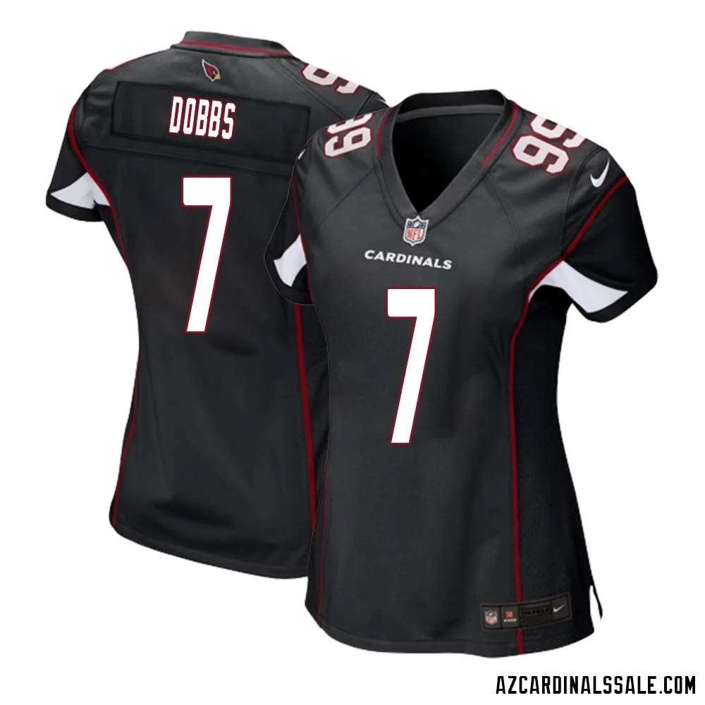 Joshua Dobbs No 7 Arizona Cardinals Black Alternate Game Jersey Cardinal for Women 1