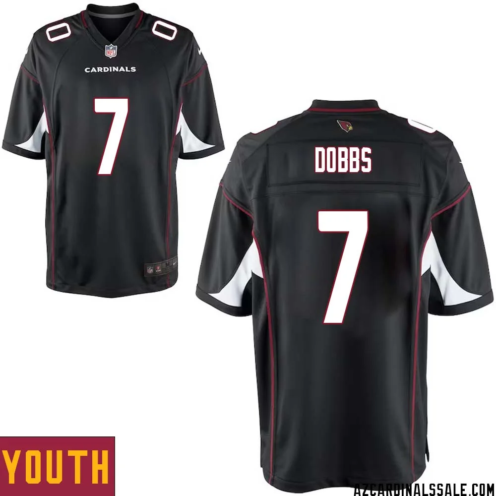 Joshua Dobbs No 7 Arizona Cardinals Black Alternate Game Jersey Cardinal for Youth 1