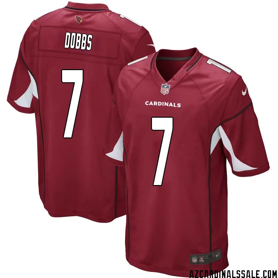 Joshua Dobbs No 7 Arizona Cardinals Home Game Jersey Cardinal for Men 1