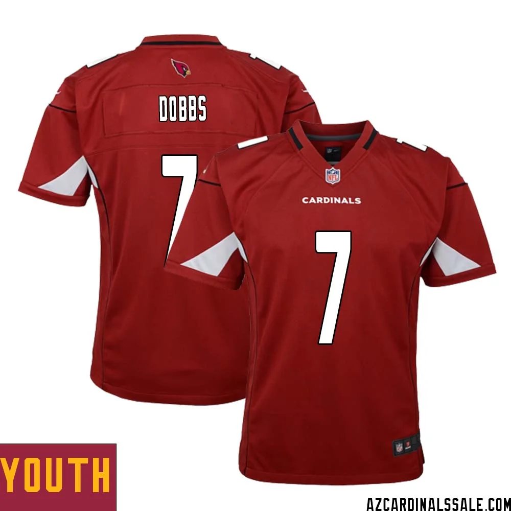 Joshua Dobbs No 7 Arizona Cardinals Home Game Jersey Cardinal for Youth