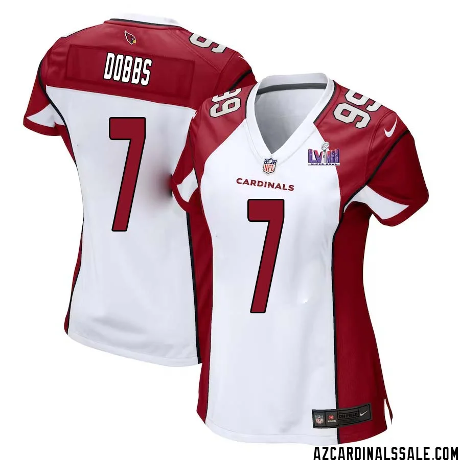 Joshua Dobbs No 7 Arizona Cardinals Super Bowl LVIII Away Game Jersey Cardinal for Women