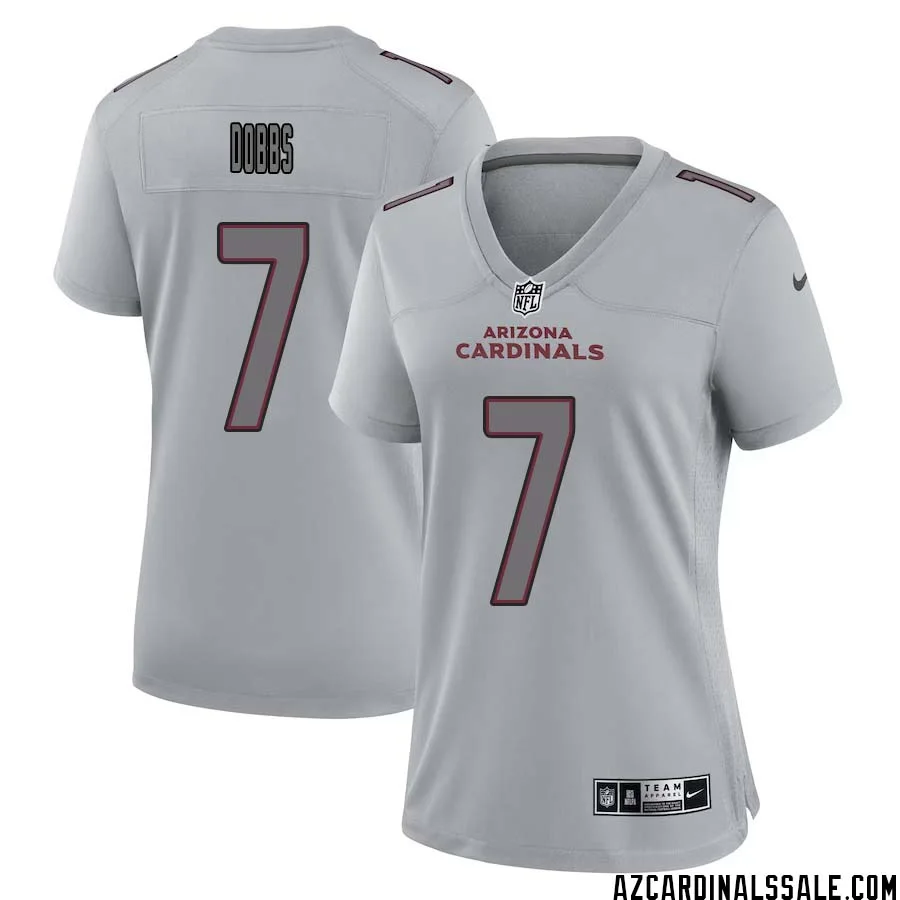 Joshua Dobbs No 7 Women Arizona Cardinals Gray Atmosphere Fashion Game Jersey 1